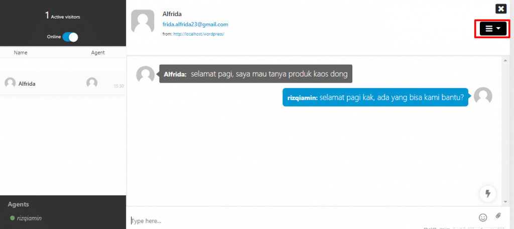 End chat. End chat