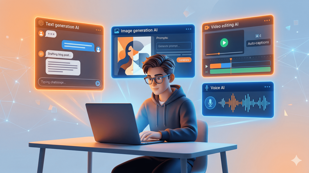 jenis-jenis AI untuk konten kreator