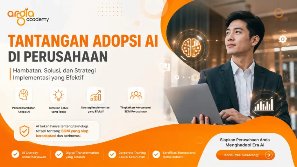 Poster Tantangan Adopsi AI di Perusahaan