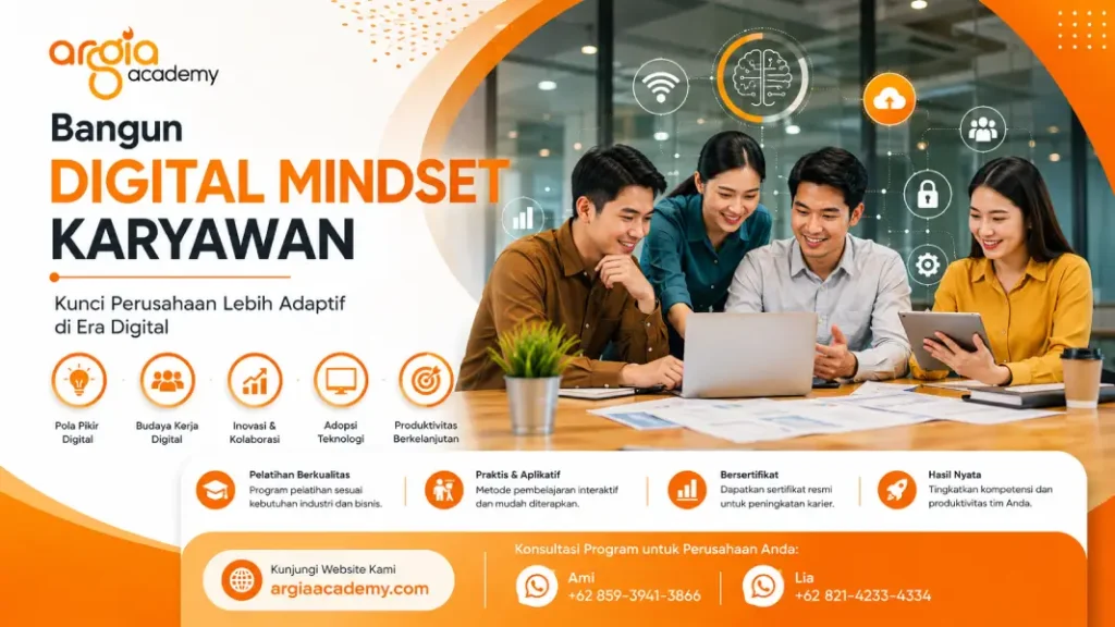 poster cara meningkatkan digital mindset karyawan