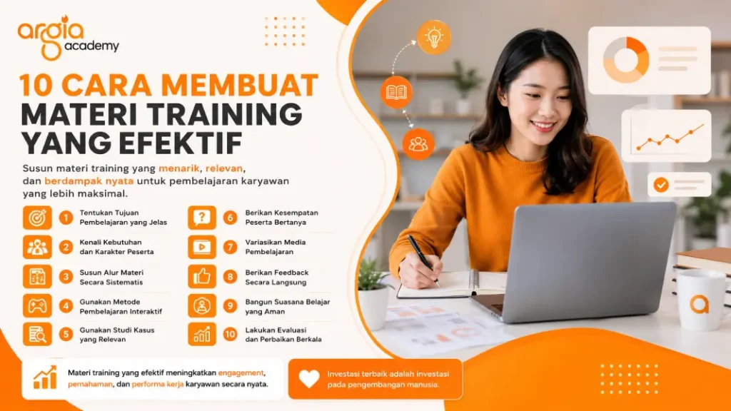 poster cara membuat materi training yang efektif