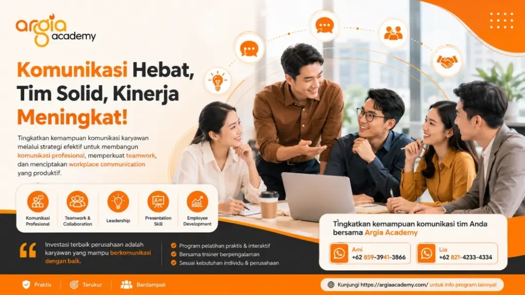 poster cara meningkatkan kemampuan komunikasi karyawan
