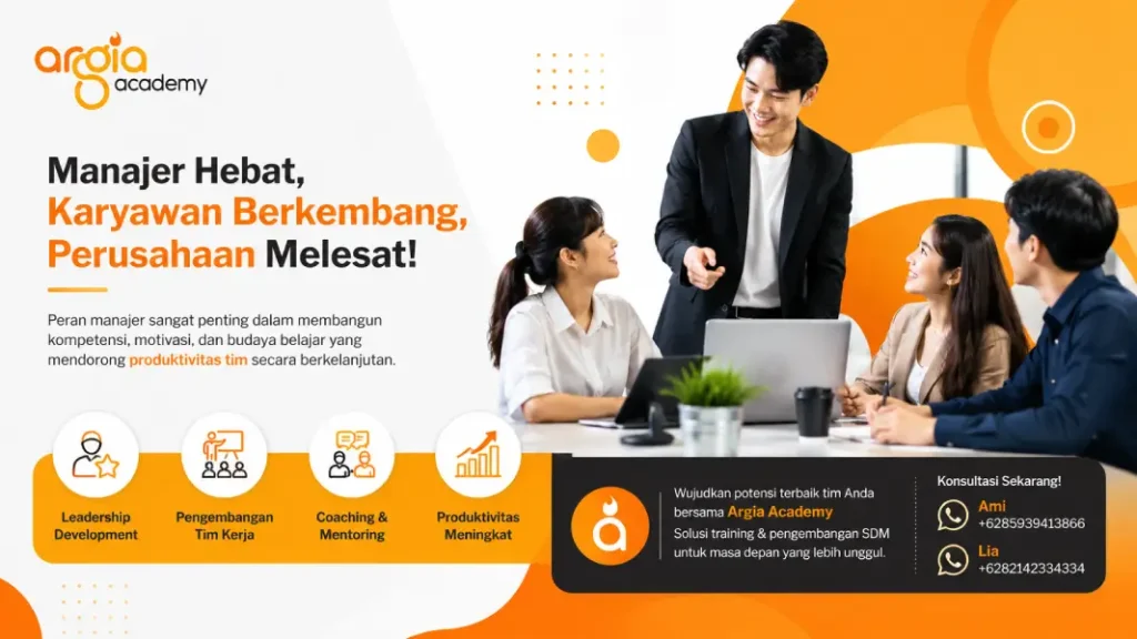 poster peran manajer dalam pengembangan karyawan