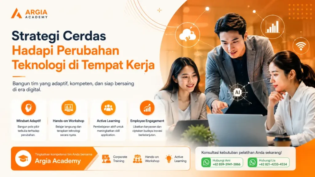  poster strategi menghadapi perubahan teknologi di tempat kerja