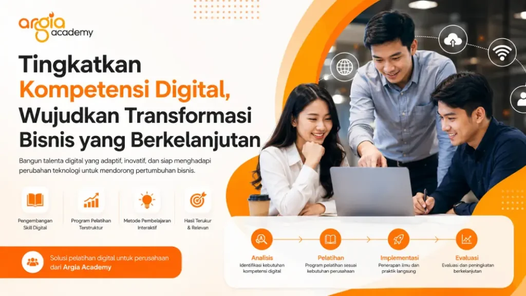 poster strategi meningkatkan kompetensi digital karyawan